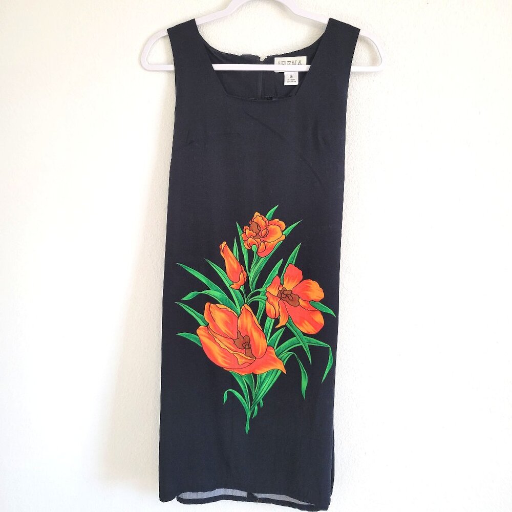 Irena Tropical Dress Floral Print Vacation Resort Size M
